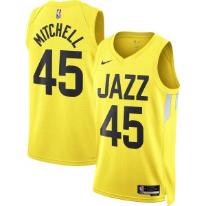 Nike Donovan Mitchell Utah Jazz Chic Unisex Gold Swingman Jersey Icon Edition