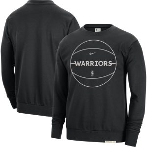Nike Golden State Warriors Chic Black 2023/24 Authentic Standard Issue Travel Performance Pullover Sweatshirt