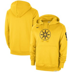 Nike Golden State Warriors Fabulous Gold 2023/24 City Edition Courtside Standard Issue Pullover Hoodie