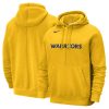 Nike Golden State Warriors Gold Courtside Versus Stitch Split Pullover Hoodie Stylish