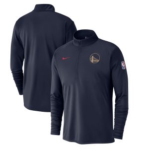 Nike Golden Gorgeous State Warriors Navy 2024/25 City Edition Authentic Coaches Performance Half Zip Top