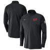 Nike Stylish Houston Rockets Black 2024/25 City Edition Authentic Coaches Performance Half Zip Top