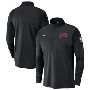 Nike Stylish Houston Rockets Black 2024/25 City Edition Authentic Coaches Performance Half Zip Top