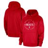 Nike Houston Rockets Red 2024/25 Spotlight On Court Practice Elegant Performance Pullover Hoodie