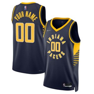 Nike Indiana Pacers Eye - catching Navy 2021/22 Diamond Swingman Custom Jersey Icon Edition