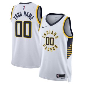 Nike Indiana Pacers Unisex White Chic Swingman Custom Jersey Association Edition