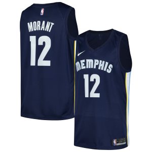 Nike Ja Morant Memphis Grizzlies Gorgeous Navy Swingman Player Jersey Icon Edition
