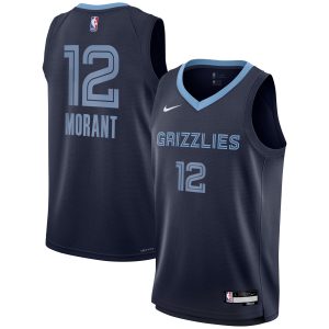 Nike Ja Elegant Morant Memphis Grizzlies Youth Navy Swingman Jersey Icon Edition