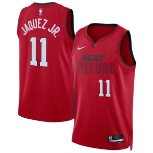 Nike Jaime Jaquez Jr. Miami Heat Unisex Red 2024/25 Elegant Swingman Player Jersey City Edition