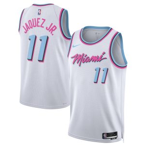 Nike Jaime Jaquez Jr. Miami Heat Unisex White 2024/25 Swingman Gorgeous Player Jersey City Edition