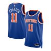 Nike Jalen Brunson New York Knicks Unisex Blue Swingman Jersey Icon Fabulous Edition