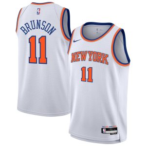 Nike Jalen Brunson New Eye - catching York Knicks Youth White Association Swingman Jersey