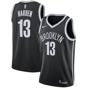Nike Trendy James Harden Brooklyn Nets Black 2020/21 Swingman Jersey Icon Edition