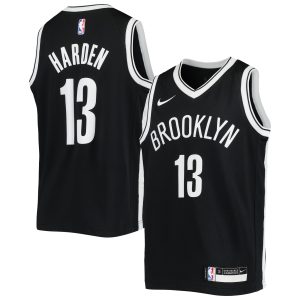 Nike James Harden Brooklyn Nets Youth Black Chic Swingman Jersey Icon Edition