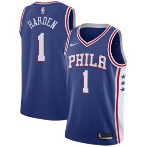 Nike James Stylish Harden Philadelphia 76ers Royal Swingman Jersey Icon Edition