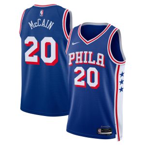 Nike Jared McCain Philadelphia 76ers Royal Chic Swingman Jersey Icon Edition