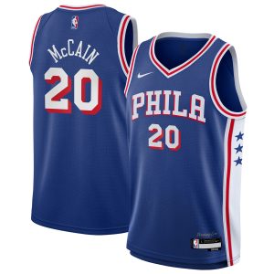 Nike Jared Fabulous McCain Philadelphia 76ers Youth Royal Swingman Jersey Icon Edition