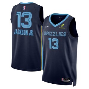 Nike Premium Jaren Jackson Jr. Memphis Grizzlies Unisex Navy Swingman Badge Player Jersey Icon Edition
