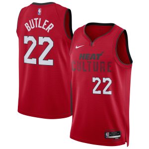Nike Jimmy Butler Miami Heat Unisex Red 2024/25 Swingman Elegant Player Jersey City Edition