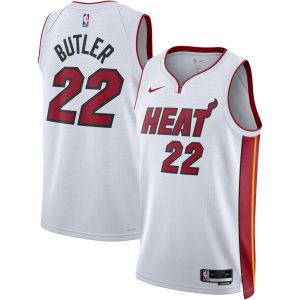 Nike Jimmy Butler Miami Heat Unisex White Swingman Jersey Fabulous Association Edition