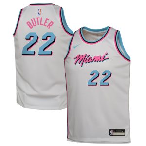 Nike Jimmy Butler Miami Stylish Heat Youth White 2024/25 Swingman Player Jersey City Edition