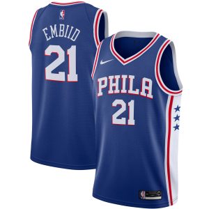 Nike Joel Embiid Philadelphia 76ers Royal 2019/2020 Swingman Jersey Elegant Icon Edition