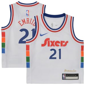Nike Joel Embiid Philadelphia 76ers Toddler Premium White 2024/25 Swingman Player Jersey City Edition