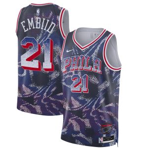 Nike Joel Embiid Philadelphia 76ers Unisex Navy 2025 Select Series Chic Swingman Player Jersey