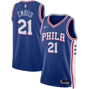 Nike Joel Embiid Philadelphia 76ers Unisex Royal Elegant Swingman Jersey Icon Edition