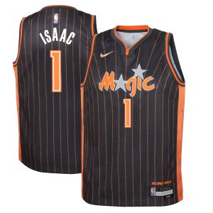 Nike Stylish Jonathan Isaac Orlando Magic Youth Anthracite Swingman Jersey City Edition