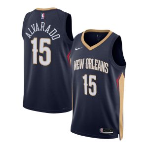 Nike Jose Alvarado New Orleans Pelicans Unisex Navy Swingman Jersey Icon Edition Eye - catching