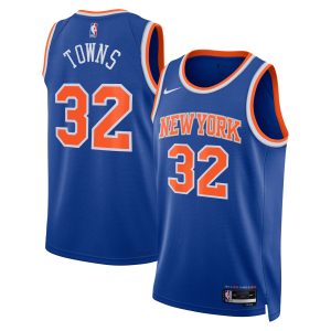 Nike Karl Anthony Towns New York Knicks Unisex Blue Eye - catching Swingman Jersey Icon Edition