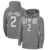 Nike Kawhi Leonard LA Clippers Gray 2020/21 Earned Gorgeous Edition Name & Number Pullover Hoodie