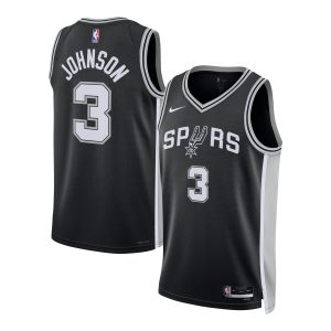 Nike Keldon Johnson San Antonio Gorgeous Spurs Unisex Black Swingman Jersey Icon Edition