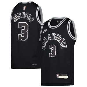 Nike Keldon Johnson San Antonio Spurs Youth Black 2022/23 Swingman Jersey Classic Edition Elegant