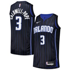 Nike Kentavious Caldwell Pope Orlando Magic Unisex Black Elegant 2024 Offseason Addition Nike Swingman Jersey