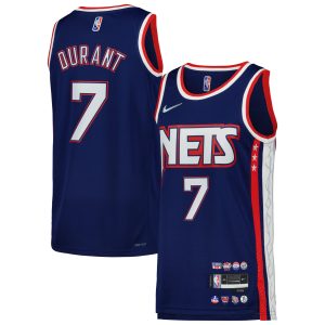 Nike Kevin Durant Brooklyn Fabulous Nets Blue Swingman Player Jersey City Edition