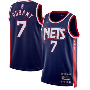 Nike Kevin Durant Brooklyn Stylish Nets Navy 2021/22 Swingman Jersey City Edition