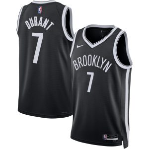 Nike Kevin Durant Brooklyn Nets Eye - catching Unisex Black Swingman Jersey Icon Edition