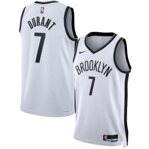 Nike Kevin Durant Brooklyn Nets Unisex Unique White Swingman Jersey Association Edition