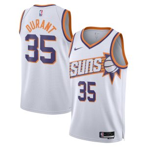 Nike Kevin Durant Phoenix Suns Unisex White Swingman Jersey Association Edition Gorgeous
