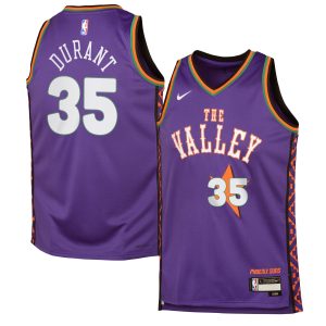 Nike Kevin Durant Phoenix Suns Youth Purple 2024/25 Swingman Elegant Player Jersey City Edition