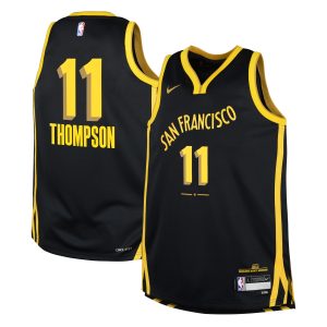 Nike Klay Thompson Golden State Unique Warriors Youth Black Swingman Replica Jersey City Edition