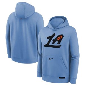 Nike LA Clippers Youth Fabulous Light Blue 2024/25 City Edition Club Fleece Pullover Hoodie