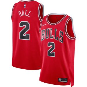 Nike Lonzo Ball Chicago Bulls Unisex Red Swingman Jersey Trendy Icon Edition