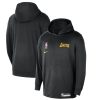 Nike Los Angeles Lakers Black 2024/25 On Court Authentic Practice Yoga Restore Lightweight Pullover Elegant Hoodie