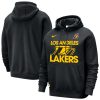 Nike Los Angeles Eye - catching Lakers Black Courtside Club Pullover Hoodie