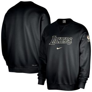 Nike Los Angeles Lakers Black Courtside Standard Chic Issue Performance Pullover Sweatshirt