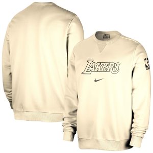 Nike Los Angeles Lakers Cream Courtside Standard Issue Performance Pullover Premium Sweatshirt