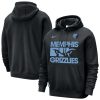Nike Memphis Grizzlies Black Courtside Club Eye - catching Pullover Hoodie